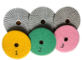 Premium 4" dry and wet 3-step polishing pads  1 set=3pcs
