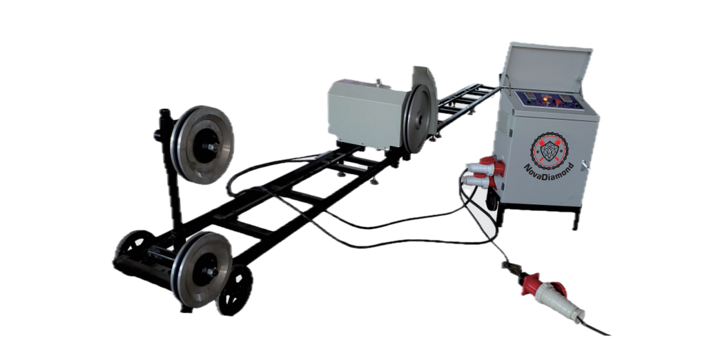 Portable Wire Saw Machine for Block Squaring & Trimming