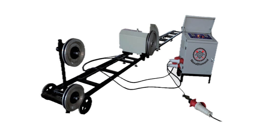 Portable Wire Saw Machine for Block Squaring & Trimming